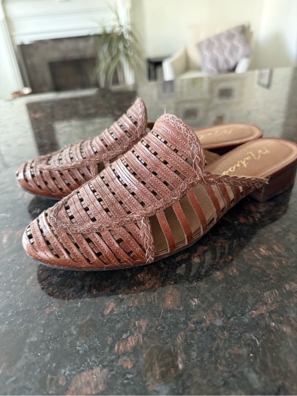 Woven Leather Mules from Anthropologie